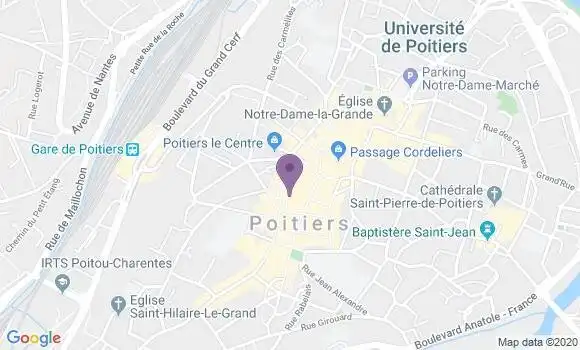 Localisation Société Générale Agence de Poitiers