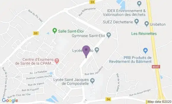 Localisation Société Générale Agence de Poitiers Saint Eloi