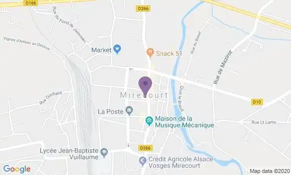 Localisation Société Générale Agence de Mirecourt