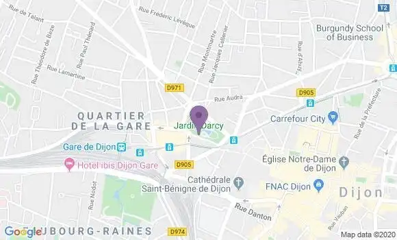 Localisation Société Générale Agence de Dijon Darcy