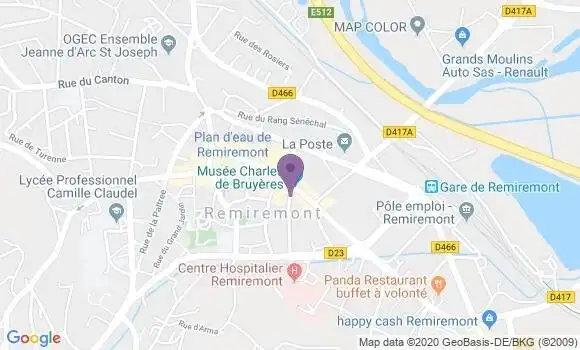 Localisation Société Générale Agence de Remiremont