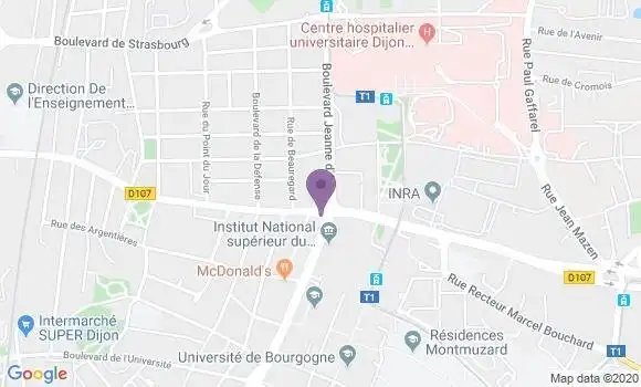 Localisation Société Générale Agence de Dijon Facultés
