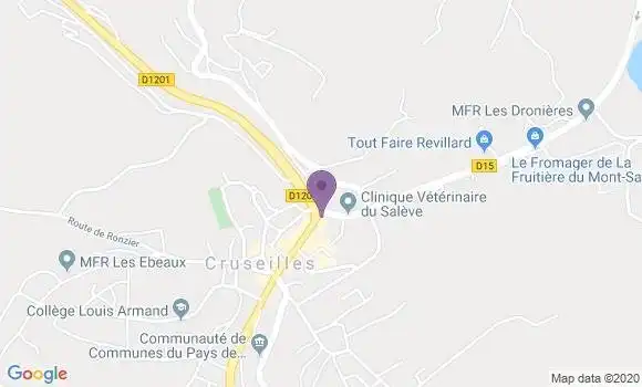 Localisation Société Générale Agence de Cruseilles
