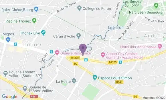 Localisation Société Générale Agence de Gaillard