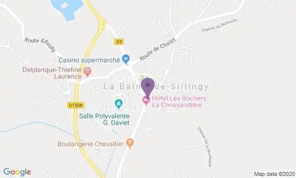 Localisation Société Générale Agence de La Balme de Sillingy