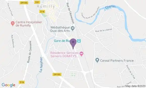 Localisation Société Générale Agence de Rumilly