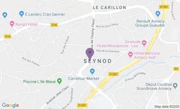 Localisation Société Générale Agence de Seynod