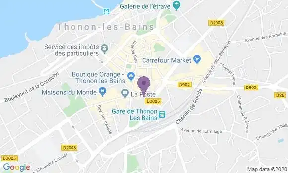 Localisation Société Générale Agence de Thonon les Bains