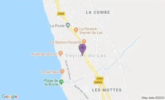 Localisation Société Générale Agence de Veyrier du Lac