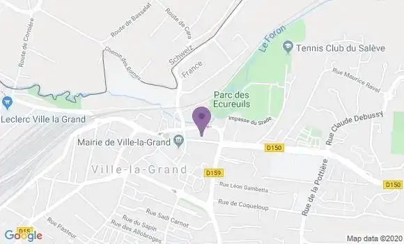 Localisation Société Générale Agence de Ville la Grand
