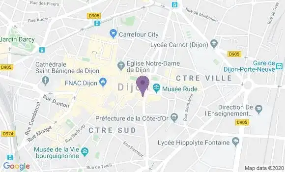 Localisation Société Générale Agence de Dijon Théâtre