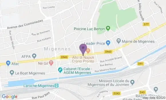 Localisation Société Générale Agence de Migennes