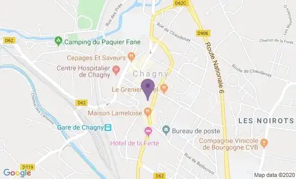 Localisation Société Générale Agence de Chagny