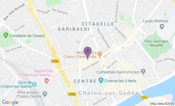 Localisation Société Générale Agence de Châlon République