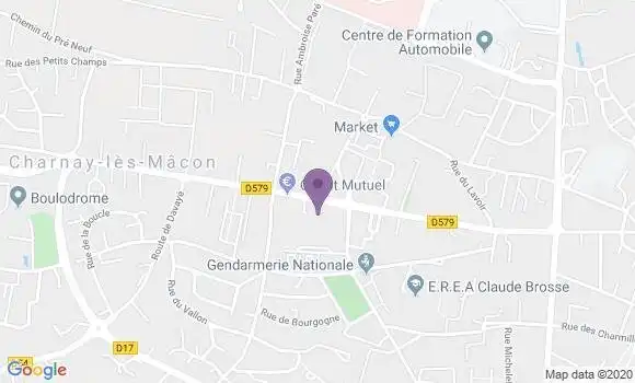 Localisation Société Générale Agence de Charnay lès Mâcon