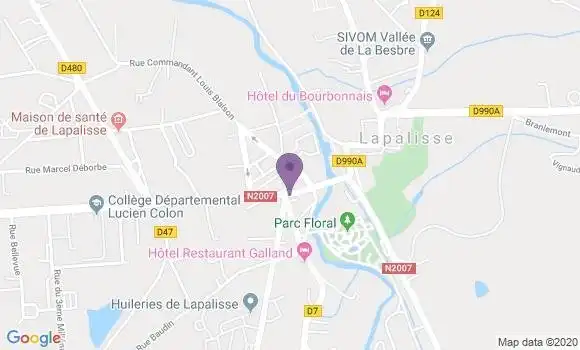 Localisation Société Générale Agence de Lapalisse