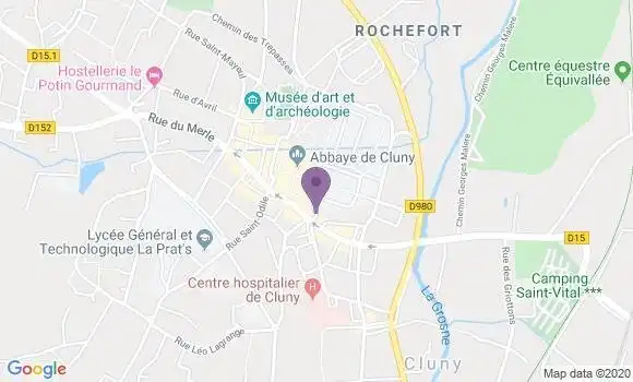 Localisation Société Générale Agence de Cluny