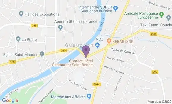 Localisation Société Générale Agence de Guegnon