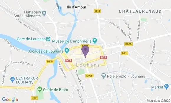 Localisation Société Générale Agence de Louhans