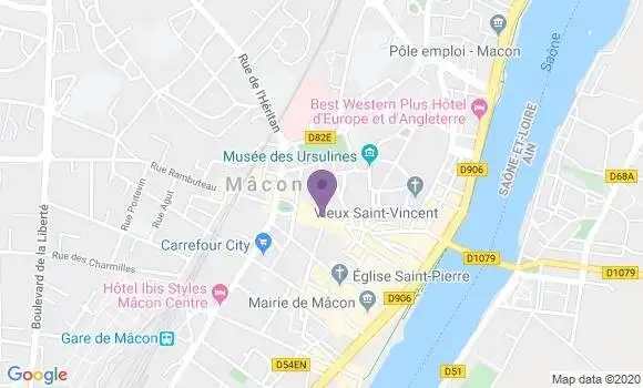 Localisation Société Générale Agence de Mâcon