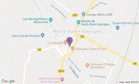 Localisation Société Générale Agence de Nuits Saint Georges