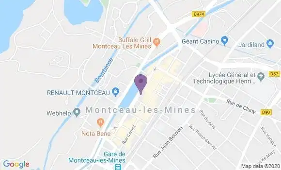 Localisation Société Générale Agence de Montceau les Mines