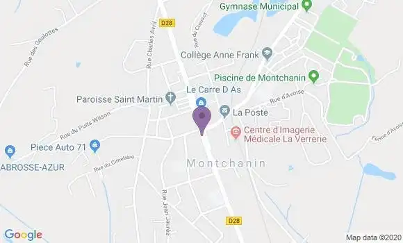 Localisation Société Générale Agence de Montchanin