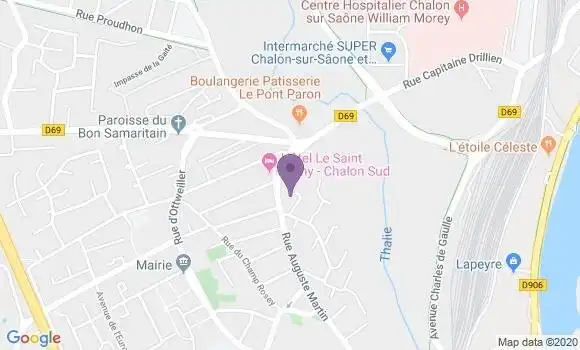 Localisation Société Générale Agence de Saint Rémy Pont Paron