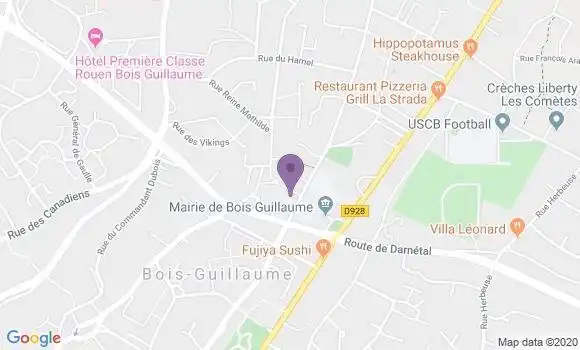 Localisation Société Générale Agence de Bois Guillaume