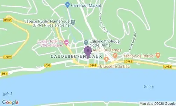 Localisation Société Générale Agence de Caudebec en Caux