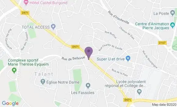 Localisation Société Générale Agence de Talant