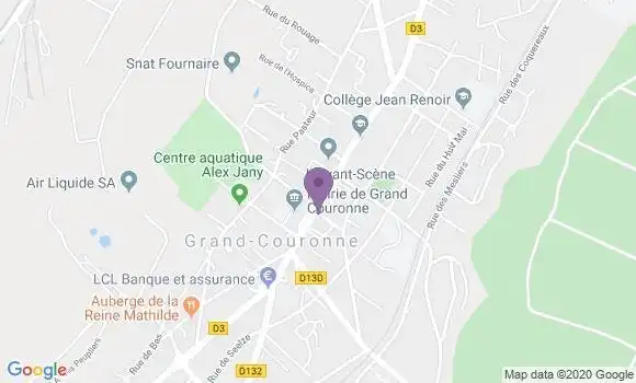 Localisation Société Générale Agence de Grand Couronne