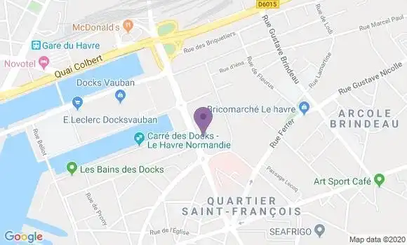 Localisation Société Générale Agence de Le Havre Saint Nicolas Eure