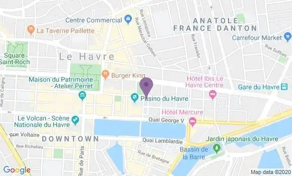 Localisation Société Générale Agence de Le Havre