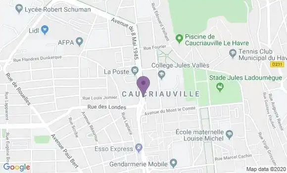 Localisation Société Générale Agence de Le Havre Caucriauville