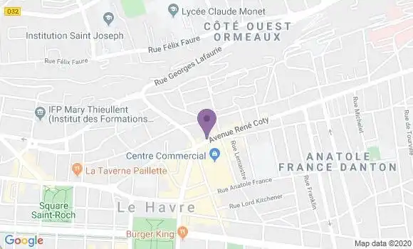 Localisation Société Générale Agence de Le Havre les Halles