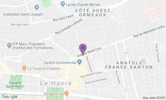 Localisation Société Générale Agence de Le Havre René Coty