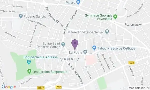 Localisation Société Générale Agence de Le Havre Sanvic