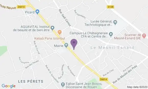 Localisation Société Générale Agence de Le Mesnil Esnard