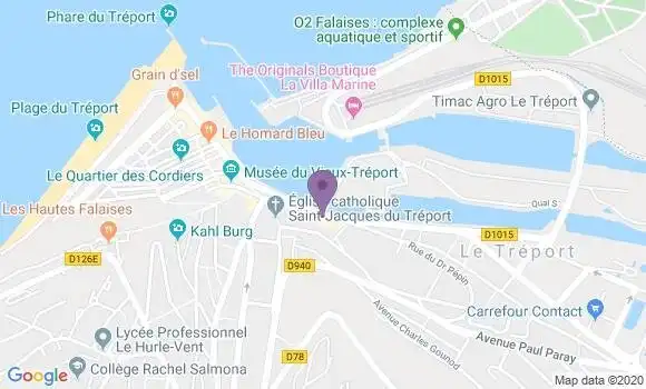 Localisation Société Générale Agence de Le Tréport