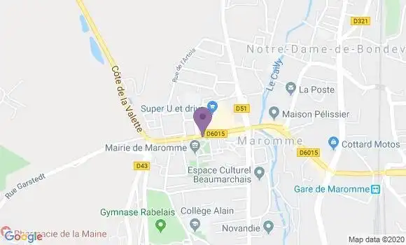 Localisation Société Générale Agence de Maromme
