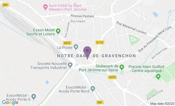 Localisation Société Générale Agence de Notre Dame de Gravenchon