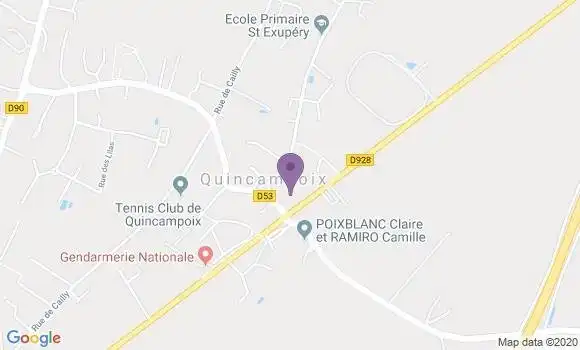 Localisation Société Générale Agence de Quincampoix