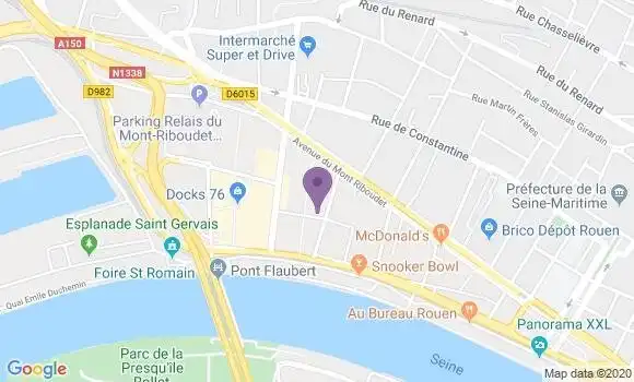 Localisation Société Générale Agence de Rouen Docks 76