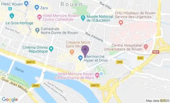 Localisation Société Générale Agence de Rouen Saint Marc