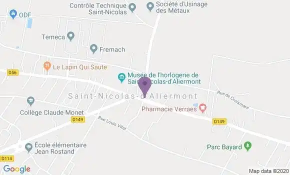 Localisation Société Générale Agence de Saint Nicolas d