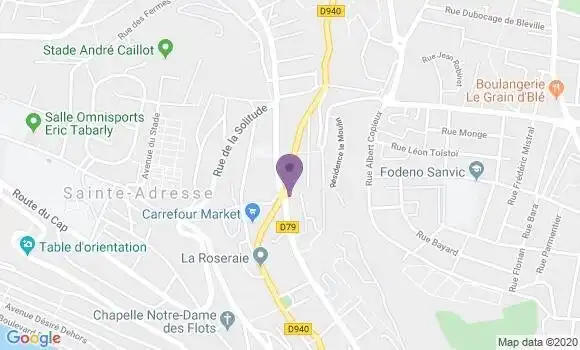 Localisation Société Générale Agence de Sainte Adresse