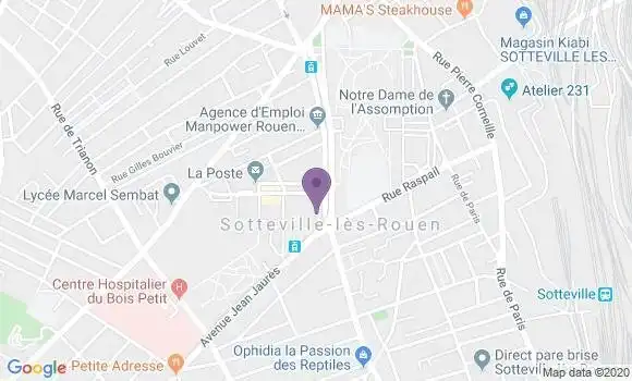 Localisation Société Générale Agence de Sotteville lès Rouen
