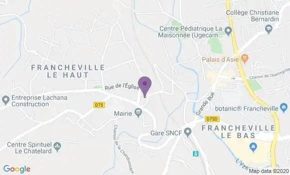 Localisation Société Générale Agence de Francheville le Haut