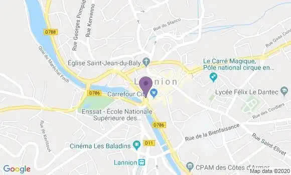 Localisation Société Générale Agence de Lannion